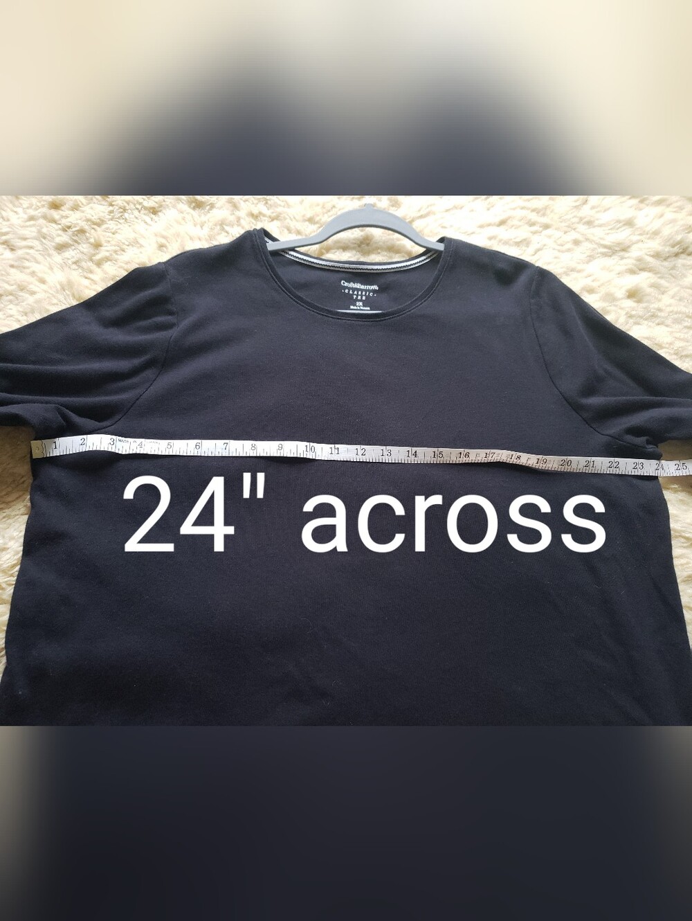 Croft & Barrow Black Classic Long Sleeve Tee Cotton Size 2X - Picture 8 of 11